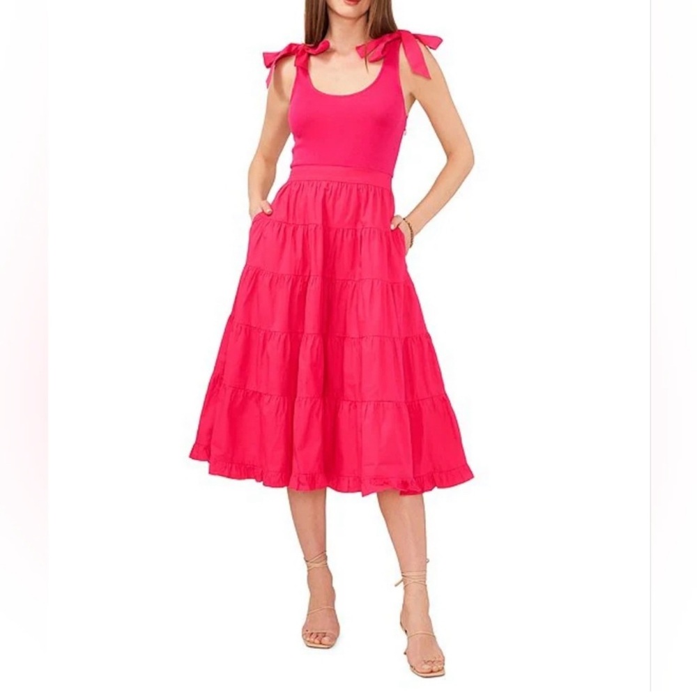 Chelsea and Violet Tiered Dress with Ties - M